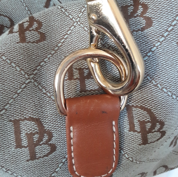 Dooney & Bourke Teal Signature Hobo Purse - Picture 4 of 16